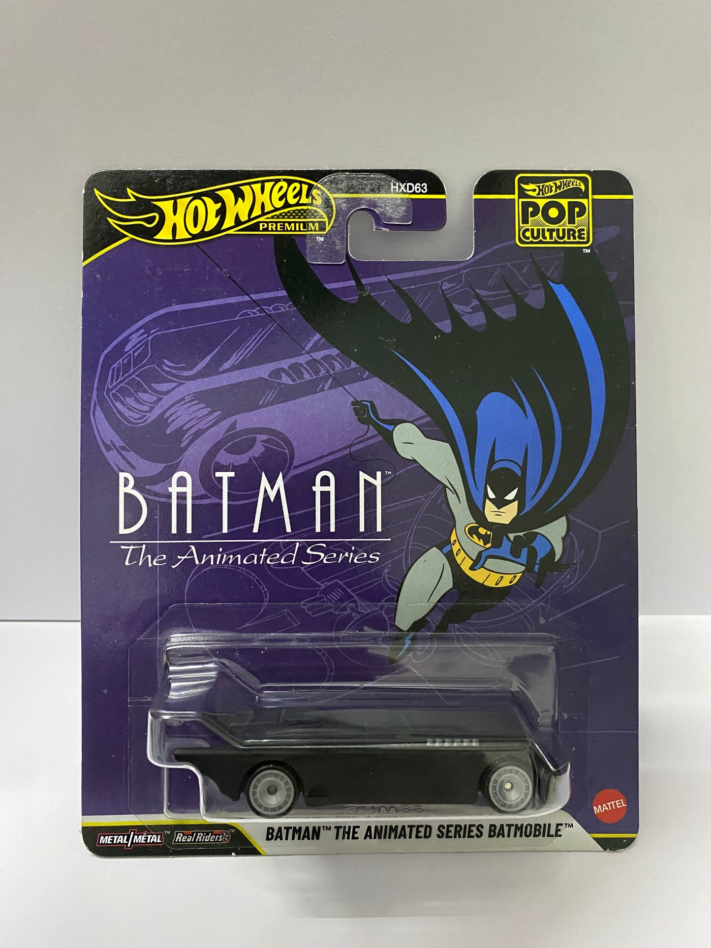 Hot Wheels Premium Pop Culture Batman the Animated Series Batmobile - 1:64 Diecast Car