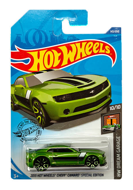 Hot Wheels Exclusives Treasure Hunts 2013 Chevy Camaro Special Edition - Green - 2018 Card - 1:64 Diecast Car