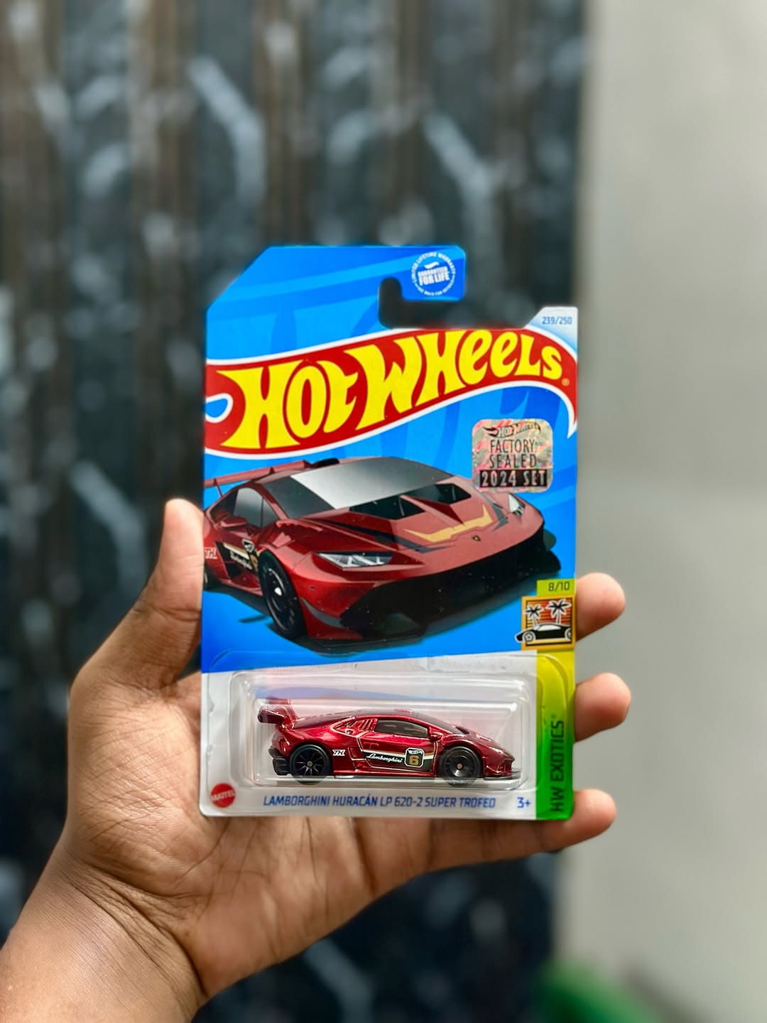 Hot Wheels Super Treasure Hunt Lamborghini Huracán LP 620-2 Super Trofeo (STH) – 2024 Factory Sealed Card – Imported – 1-64 Scale