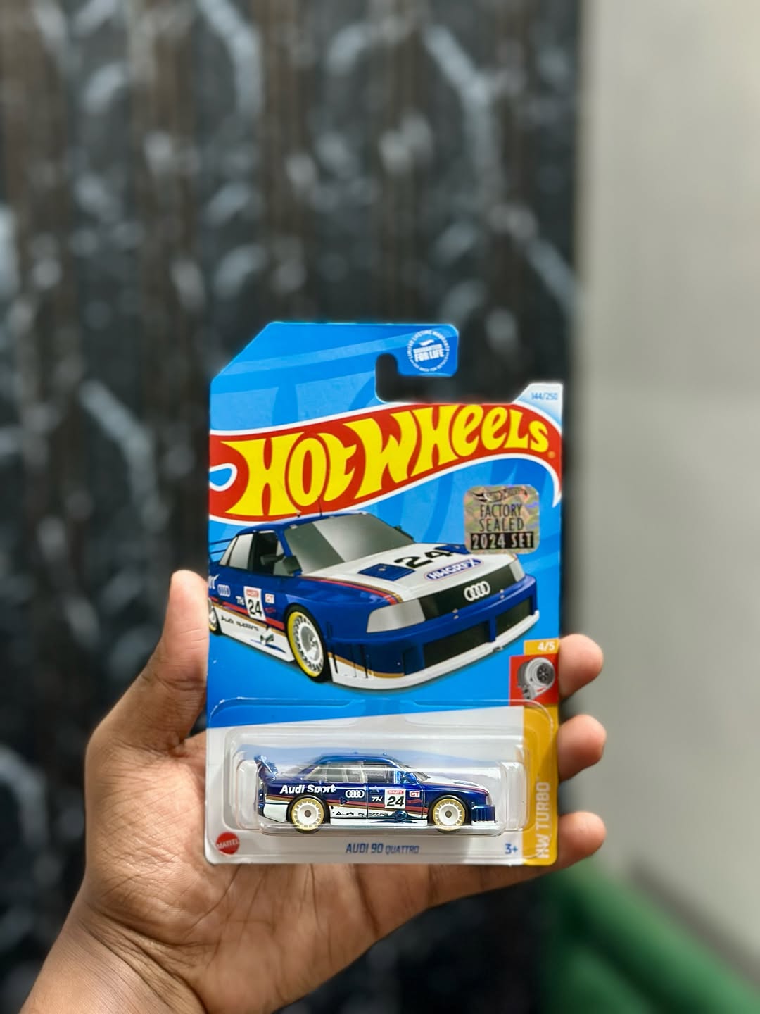 Hot Wheels Super Treasure Hunt Audi 90 Quattro (STH) – 2024 Factory Sealed Card – Imported – 1-64 Scale