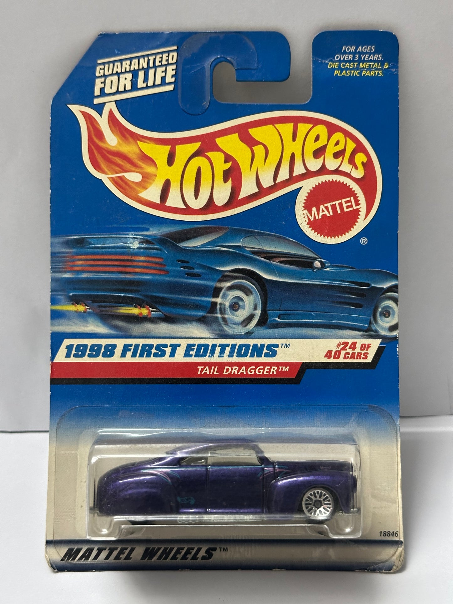 Hot Wheels Vintage 1998 First Editions Tail Dragger - 1:64 Diecast Car