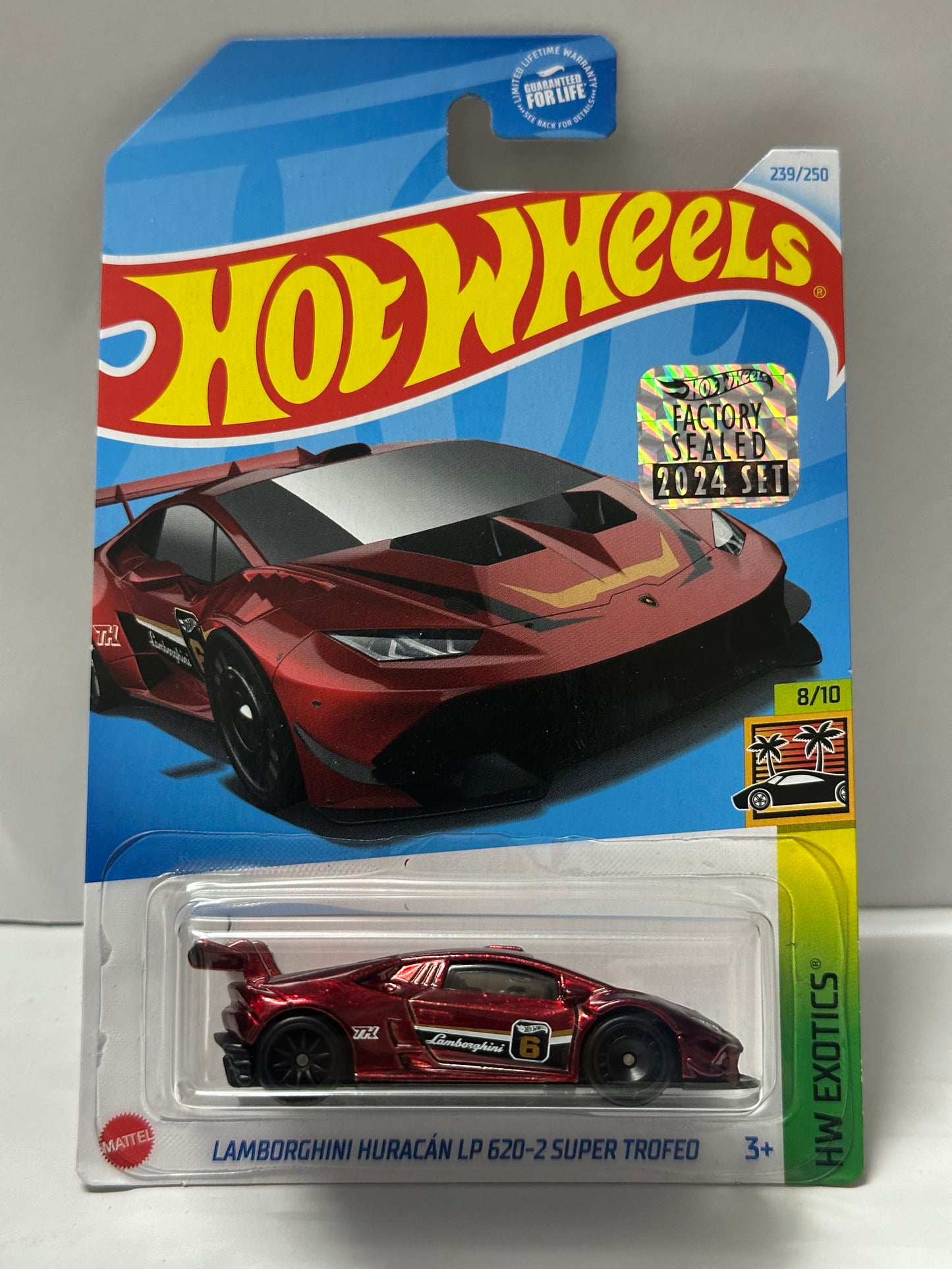 Hot Wheels Super Treasure Hunt Lamborghini Huracán LP 620-2 Super Trofeo (STH) – 2024 Factory Sealed Card – Imported – 1-64 Scale