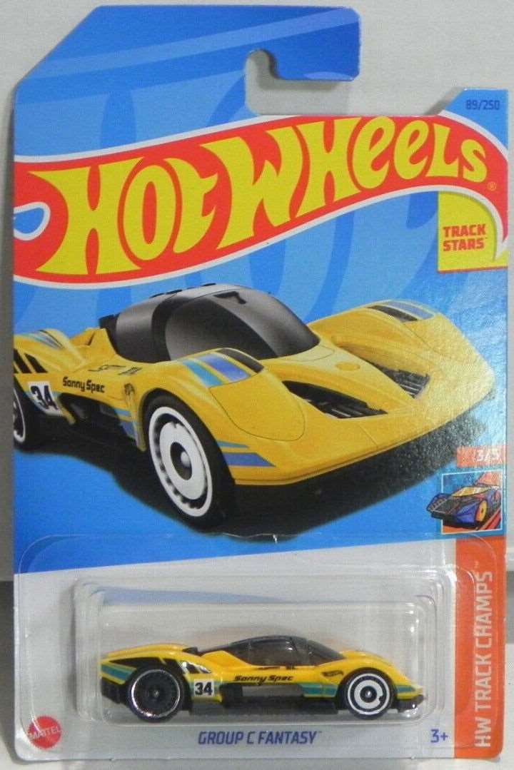 Hot wheels-2023 Hot Wheels HW Track Champs 3/5 Yellow Group C Fantasy 89/250 - Indian Diecast Hub