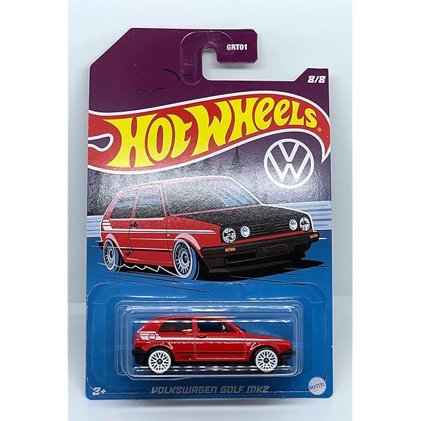 Hot wheels-Hot Wheels 2019 Volkswagen Series 7/10 - Dark Blue Volkswagen Golf MK2 #68/250 - Indian Diecast Hub