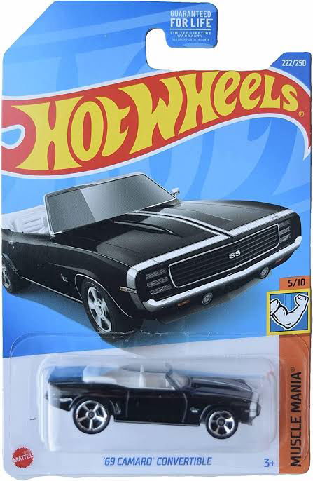 Hot wheels-Hot Wheels '69 Camaro Convertible 1:64 Scale - Indian Diecast Hub