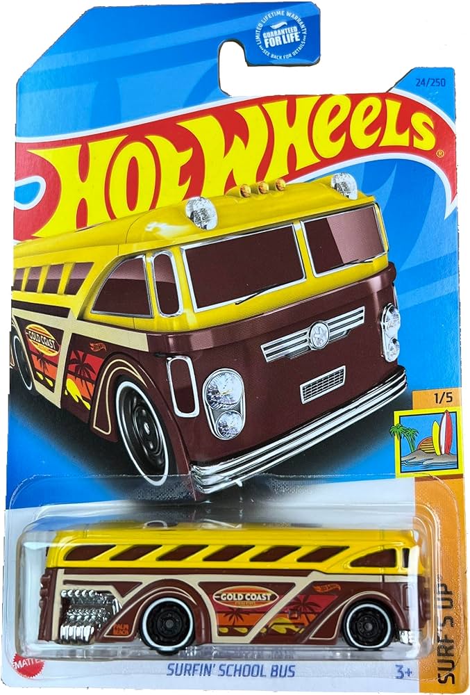 Hot wheels-Hot Wheels Surfin School-Bus - Indian Diecast Hub