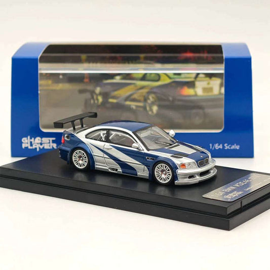Hot wheels-IMPORTED Hotwheels 1/64 Ghost Player BMW M3 E46 GTR by DCM Model Car Limited Collection - Indian Diecast Hub