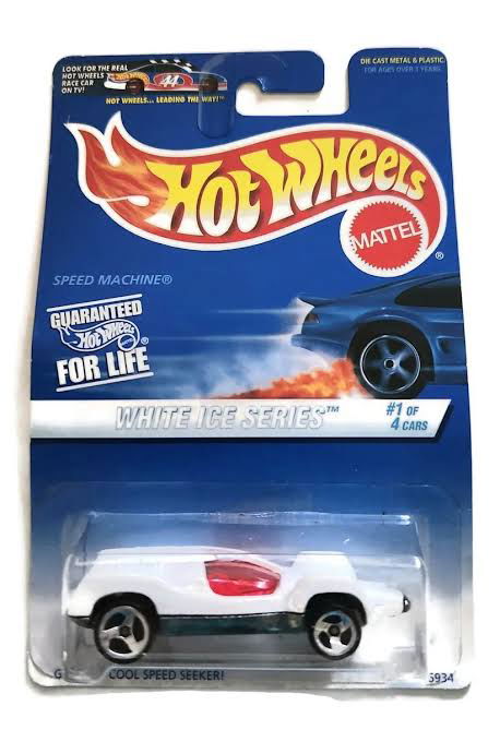 Hot wheels-IMPORTED Hotwheels 1997 Ghostly Cool Speed Seeker Car WHITE ICE SERIES - Indian Diecast Hub