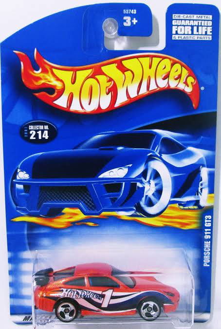 Hot wheels-IMPORTED Hotwheels 2001 214 Porsche 911 GT3 3 spoke Collectible Collector Car Mattel - Indian Diecast Hub