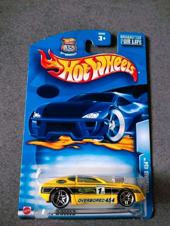 Hot wheels-IMPORTED Hotwheels 2002 Overbored 454 Hwy 35th Anniversary 1968 2003 Card RAR - Indian Diecast Hub