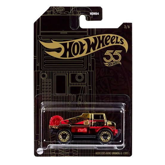 Hot wheels-IMPORTED Hotwheels 55th Anniversary Pearl & Chrome 2023 Mercedes Benz Unimog - Indian Diecast Hub