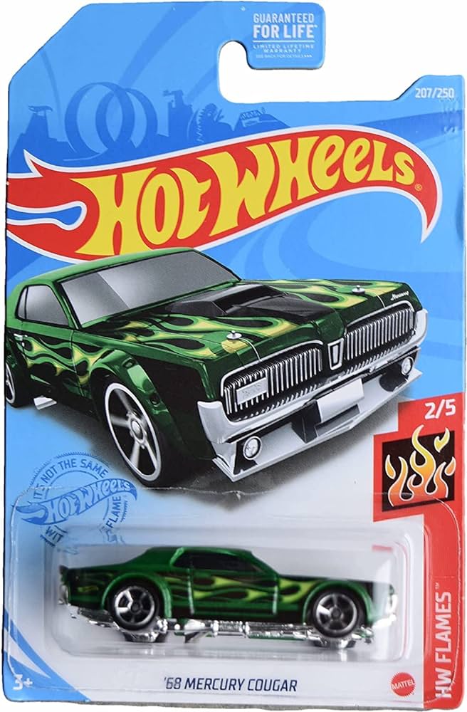 Hot wheels-IMPORTED Hotwheels 68 MERCURY COUGAR - Indian Diecast Hub