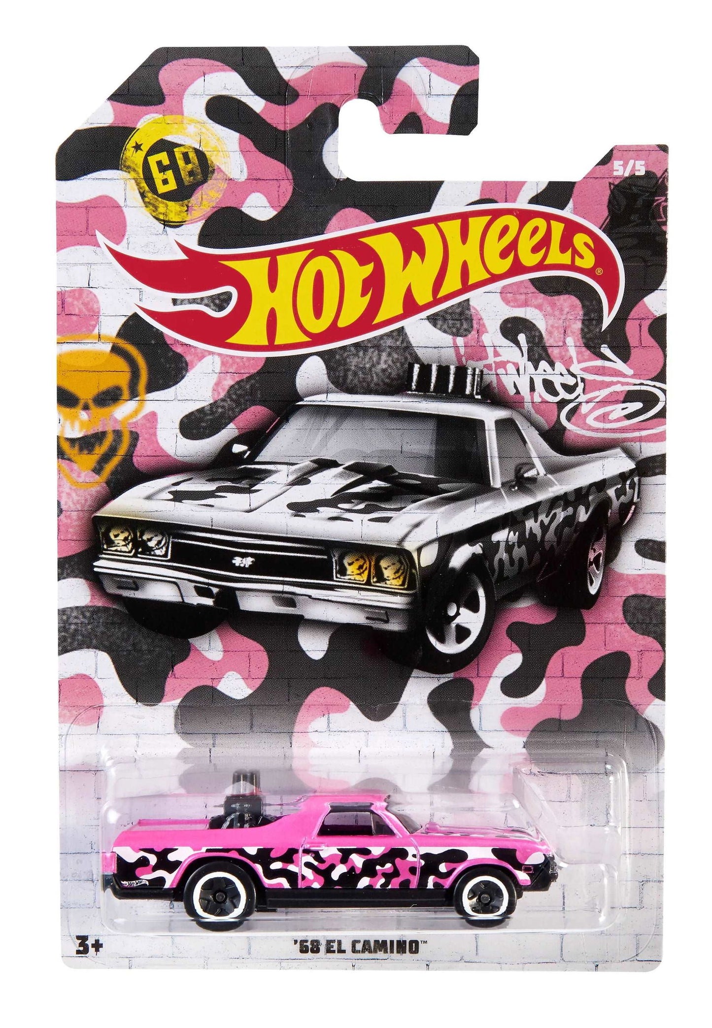 Hot wheels-IMPORTED Hotwheels Camouflage 68 El Camino (Pink) 5_5 Indian Hub - Indian Diecast Hub