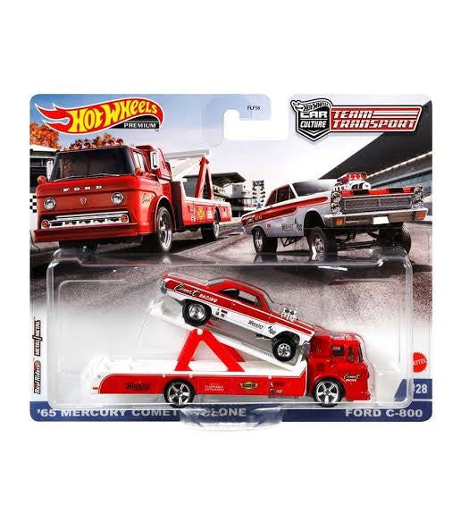 Hot wheels-IMPORTED Hotwheels EXCLUSIVES Premium Team Transport 65 Mercury Comet Cyclone... - Indian Diecast Hub