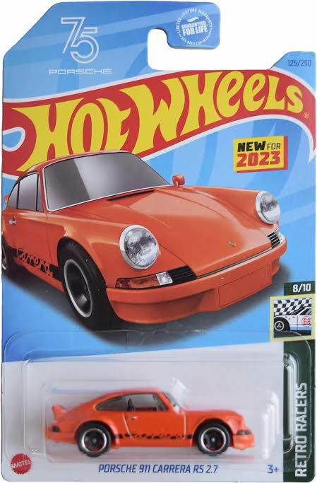 Hot wheels-IMPORTED Hotwheels Porsche 911 Carrera RS 2.7 Retro Racer - Indian Diecast Hub