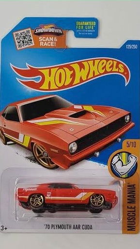 Hot wheels-Imported Hotwheels 70 PLYMOUTH AAR CUDA - Indian Diecast Hub