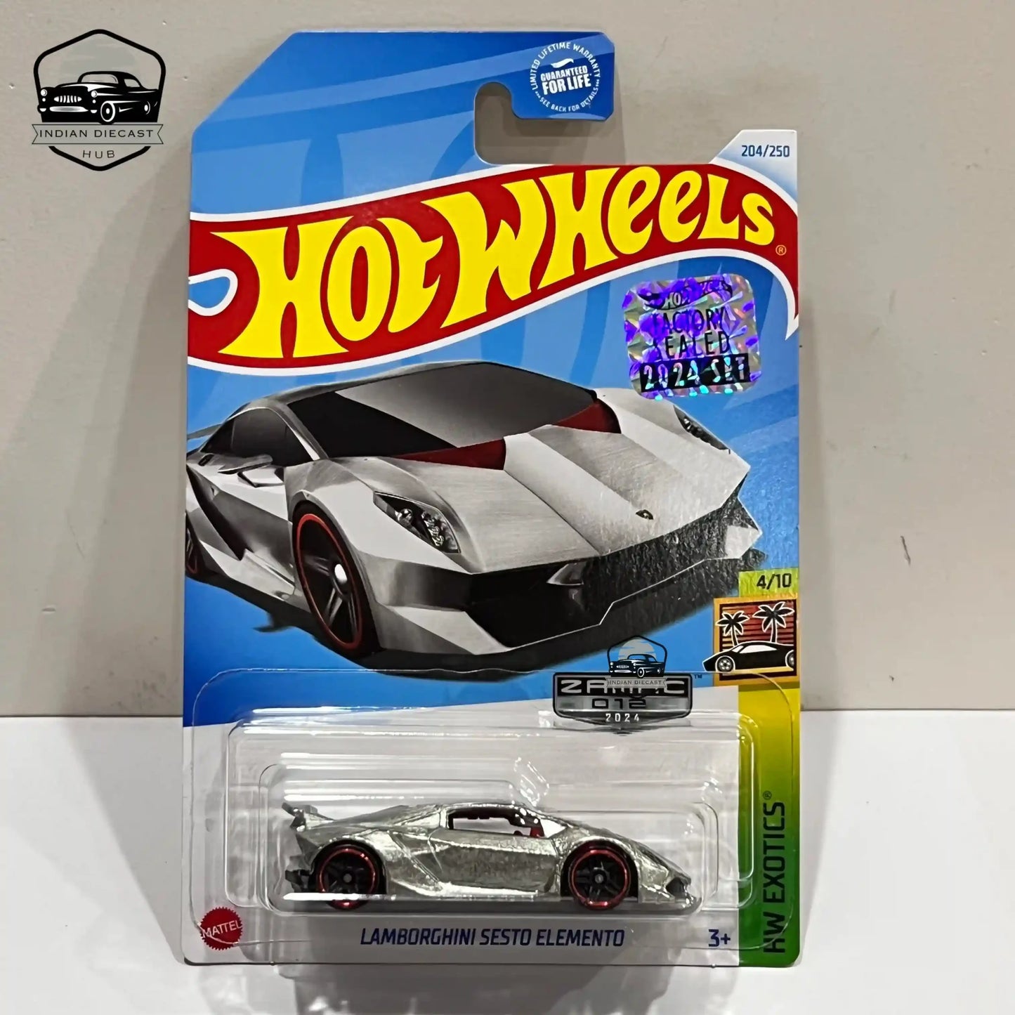 HotWheels Lamborghini Sesto Elemento 2024 Factory Sealed Card Imported 1-64 Scale ZAMAC