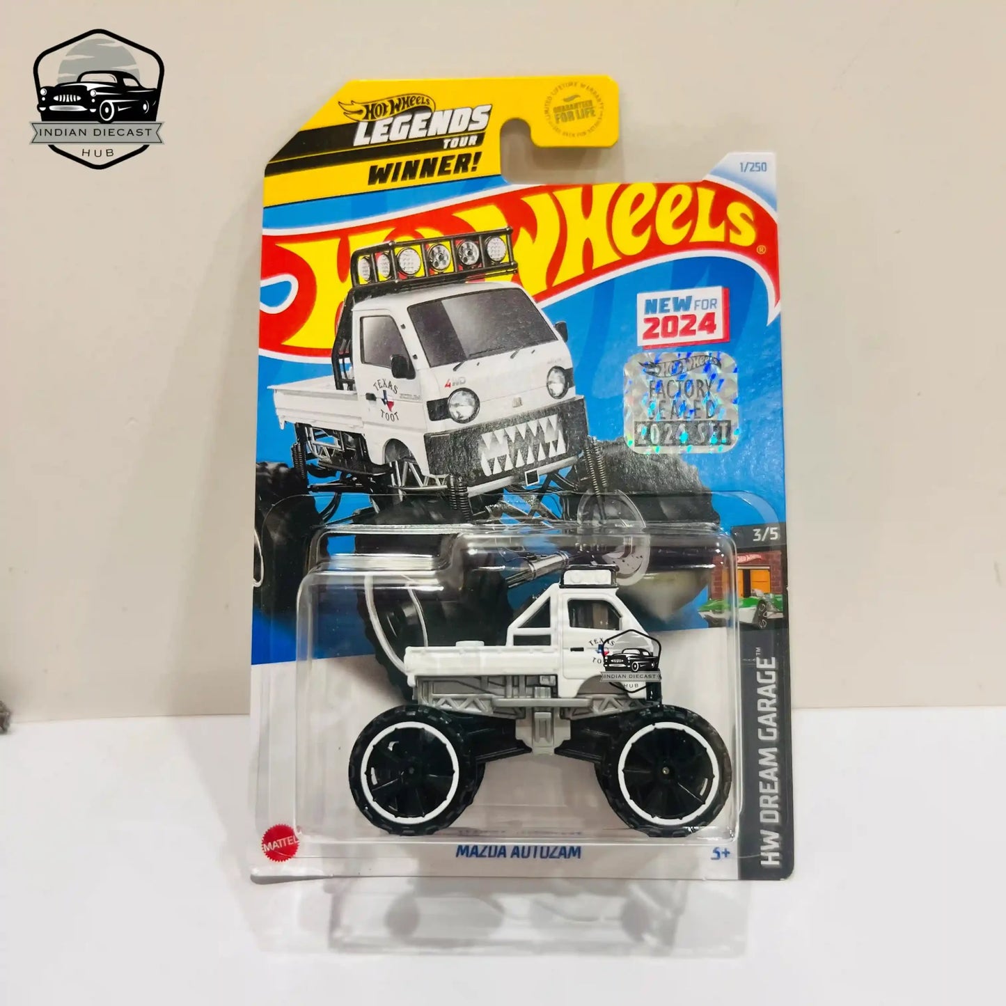 HotWheels Mazda Autozam (New Model) 2024 Factory Sealed Card Imported 1-64 Scale White