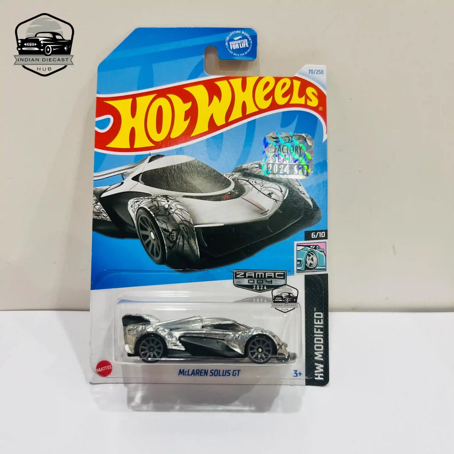 Hot Wheels McLaren Solus GT – 2024 Factory Sealed Card – Imported – 1-64 Scale – ZAMAC
