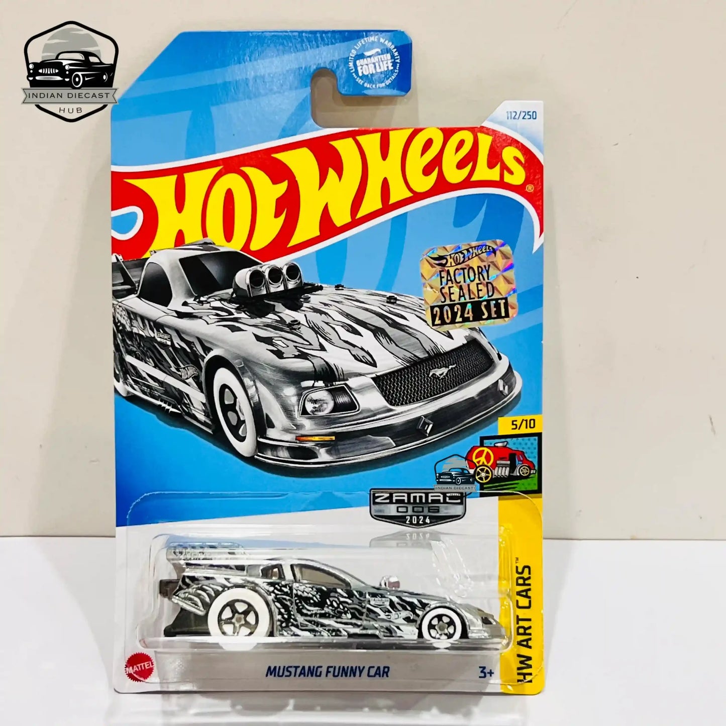 Hot Wheels Mustang Funny Car (exclusive Recolor) 2024 Factory Sealed Card 1-64 Scale 1 - 1:64 Diecast Car