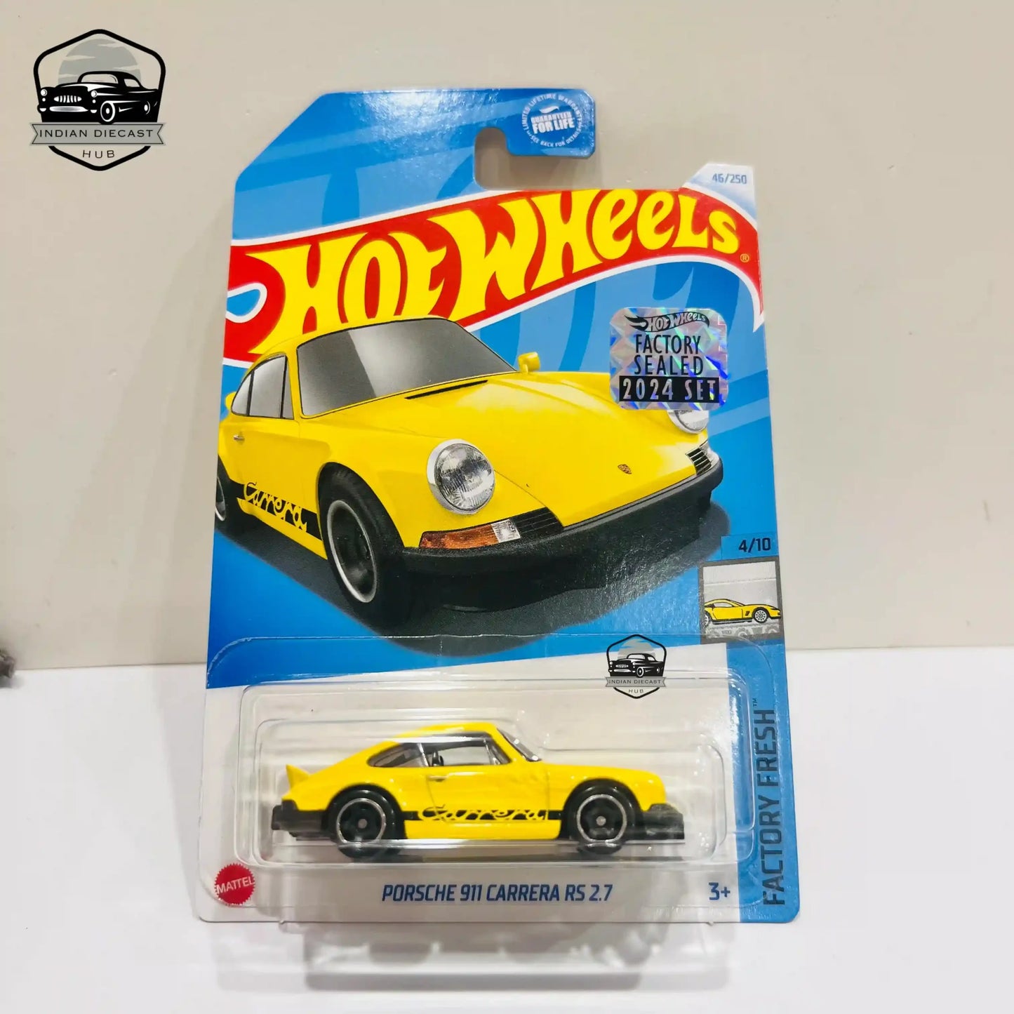 Hot Wheels Porsche 911 Carrera RS 2.7 2024 Factory Sealed Card 1-64 Scale Yellow - 1:64 Diecast Car