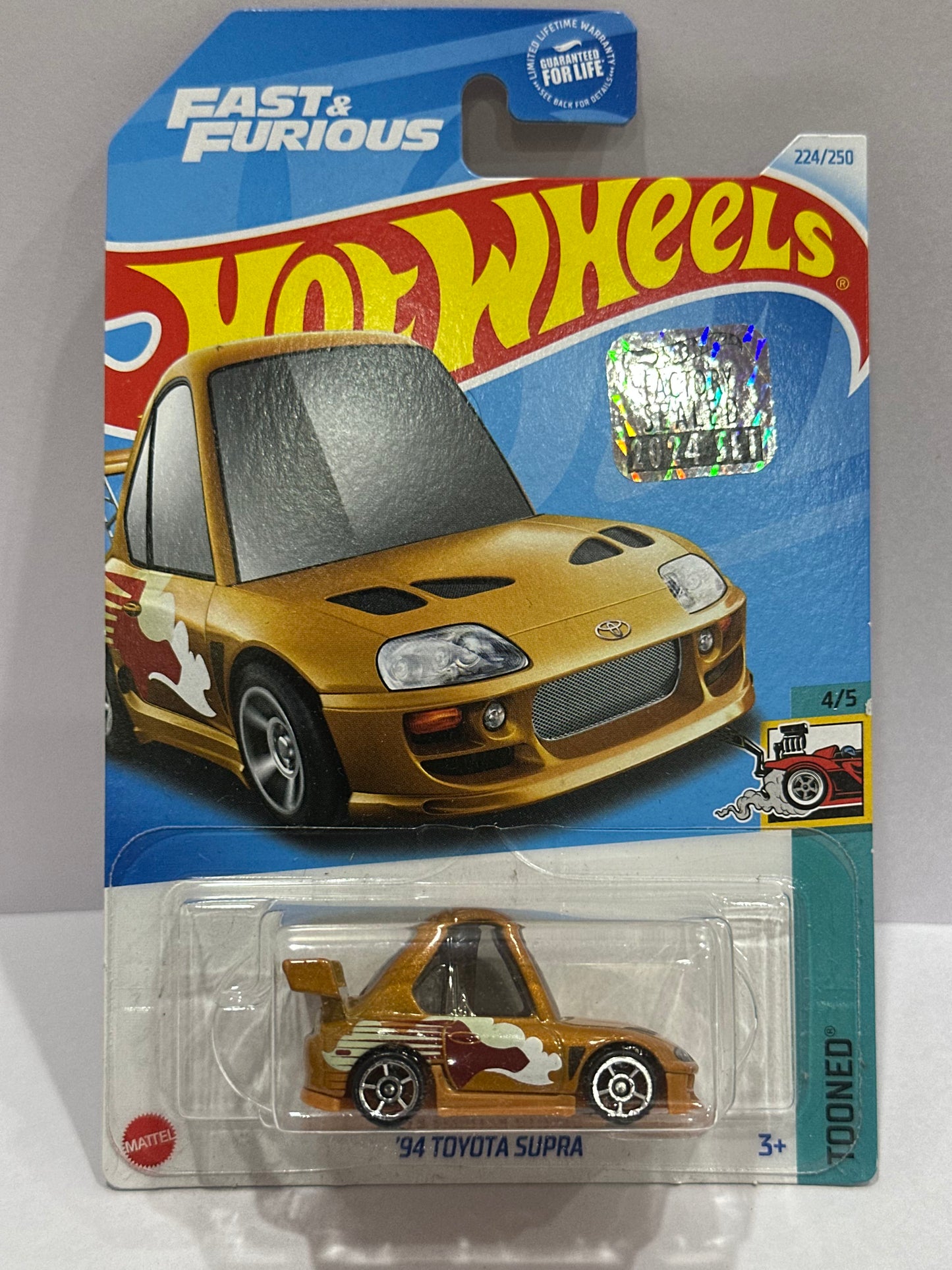 Hot Wheels Fast and Furious '94 Toyota Supra - Factory Sealed - 1:64 Diecast Car