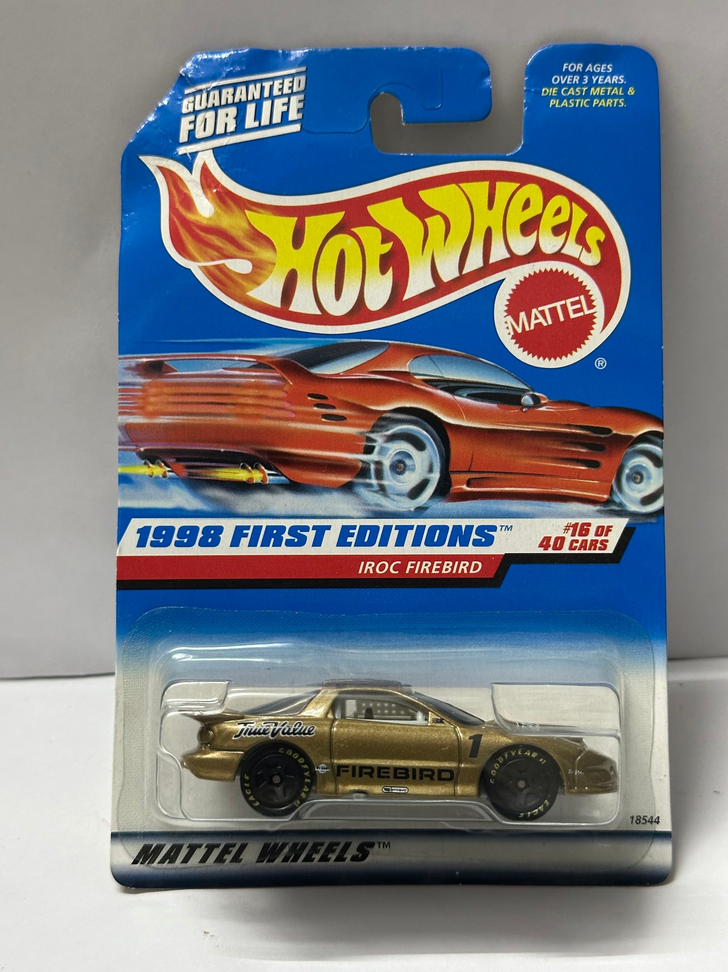 Hot Wheels Vintage Card 1998 First Editions Iroc Firebird - 1:64 Diecast Car