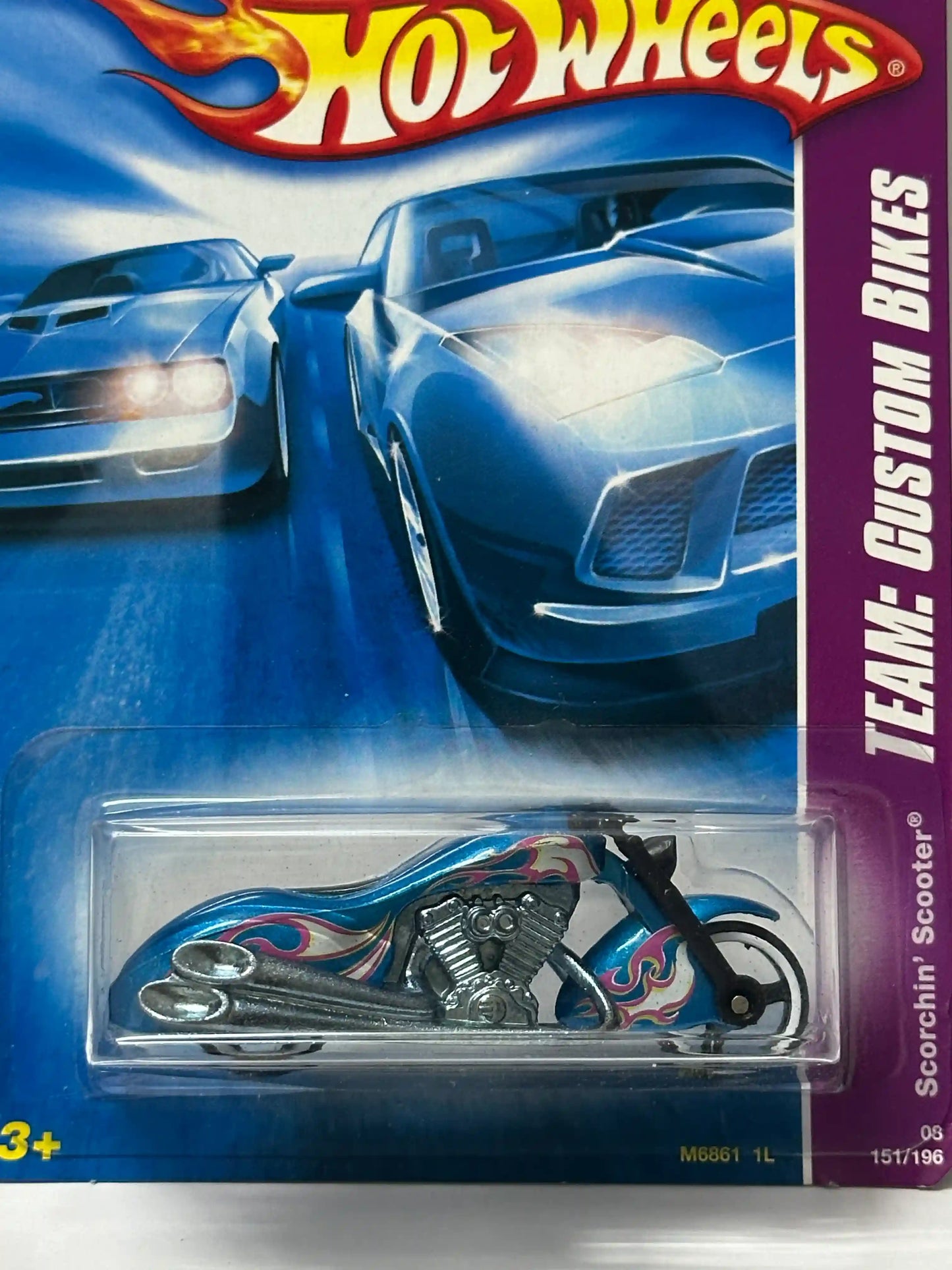 Hot Wheels Scorchin' Scooter (Blue/Silver) - Team: Custom Bikes (2007)