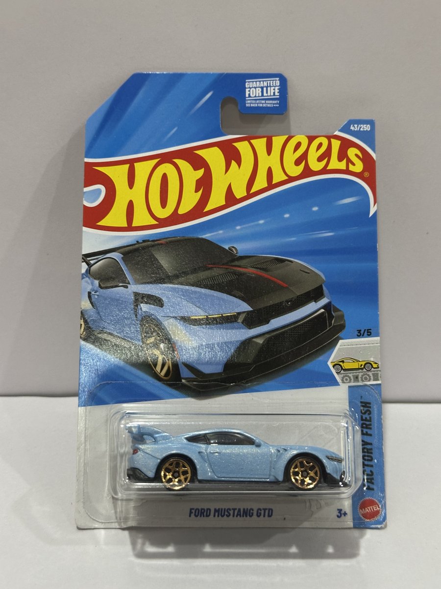 Hot Wheels Ford Mustang GTD - Light Blue - Factory Fresh 43/250