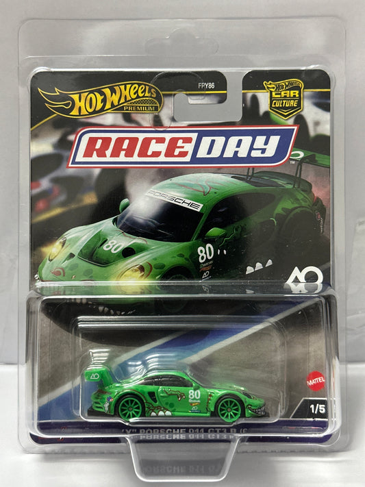 HOT WHEELS PREMIUM RACE DAY "REXY" PORSCHE 911 GT3 R (WITH PROTECTOR)