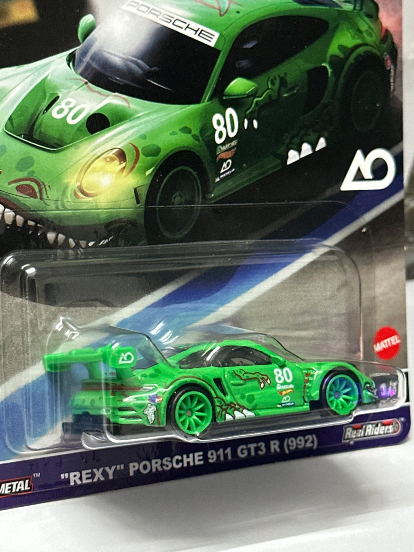 HOT WHEELS PREMIUM RACE DAY "REXY" PORSCHE 911 GT3 R (WITH PROTECTOR)