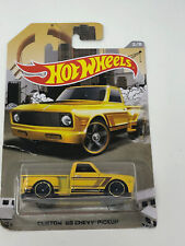 Hot Wheels 2016 Custom '69 Chevy Pickup, Yellow, #2/8 Rad Trucks, Wallmart Exclusive - 1:64 Diecast Car