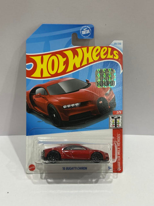 Hot Wheels '16 Bugatti Chiron - Factory Sealed - 1:64 Diecast Car