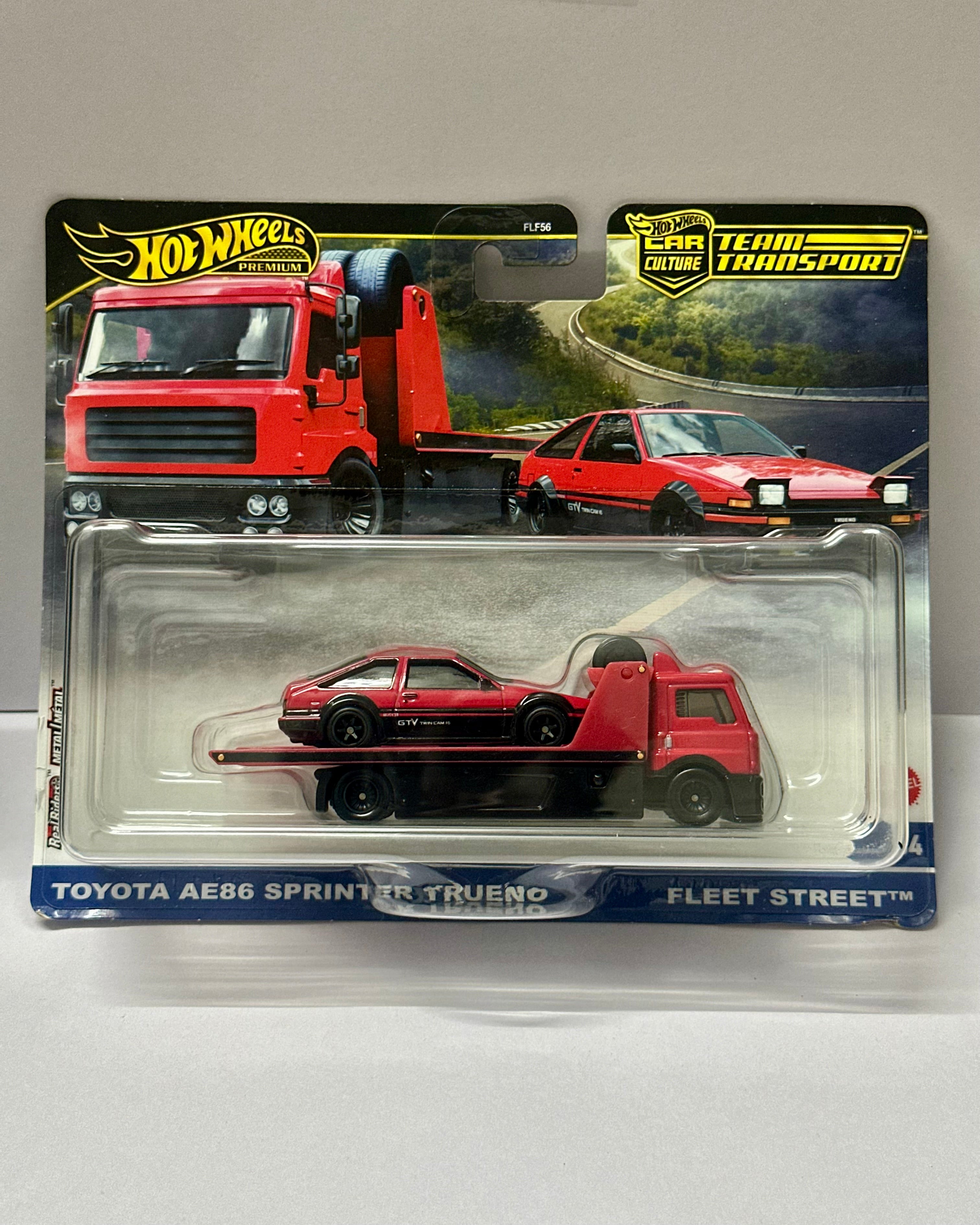 HOT WHEELS PREMIUM CAR TEAM - TRANSPORT CULTURE TOYOTA AE86 SPRINTER TRUENO / FLEET STREET