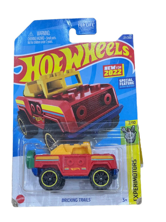 Imported Hot wheels BRICKING TRAILS RED- Indian Diecast Hub
