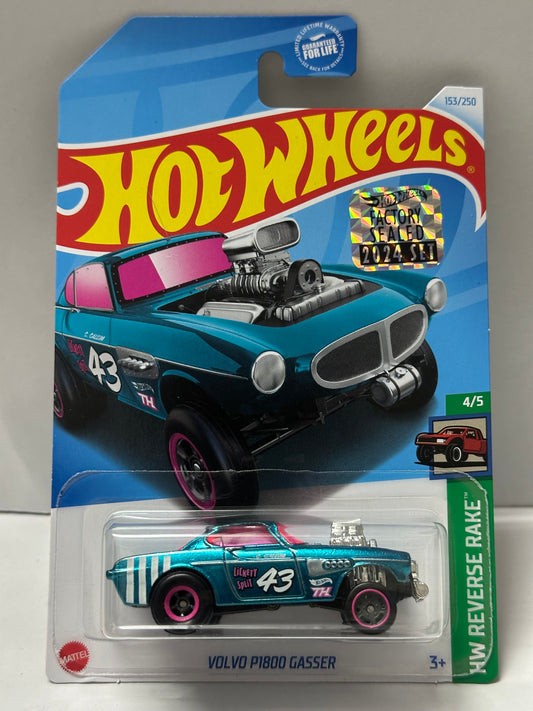 Hot Wheels Super Treasure Hunt Volvo P1800 Gasser (STH) – 2024 Factory Sealed Card – Imported – 1-64 Scale