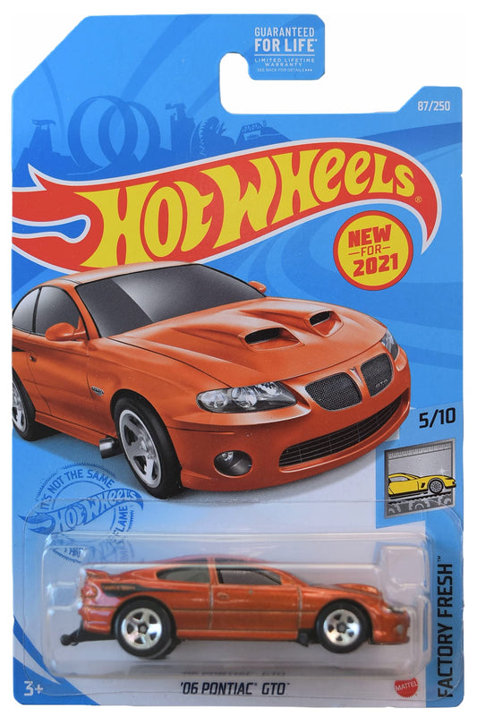 Hot Wheels '06 Pontiac Gto, [burnt Orange] 87/250 Factory Fresh 5/10 - 1:64 Diecast Car
