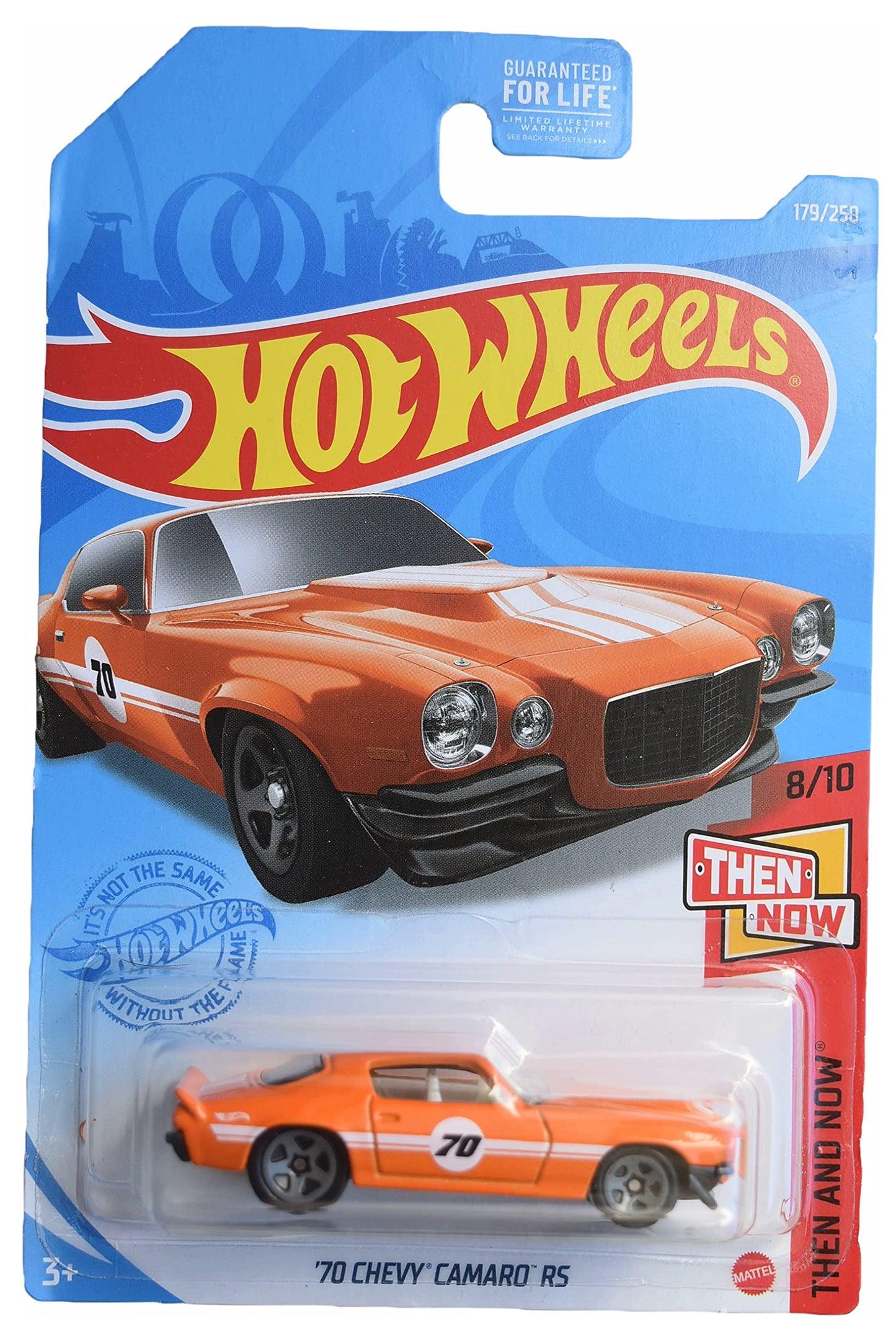 Hot Wheels '70 Chevy Camaro RS, [Orange] 179/250 Then and Now 8/10