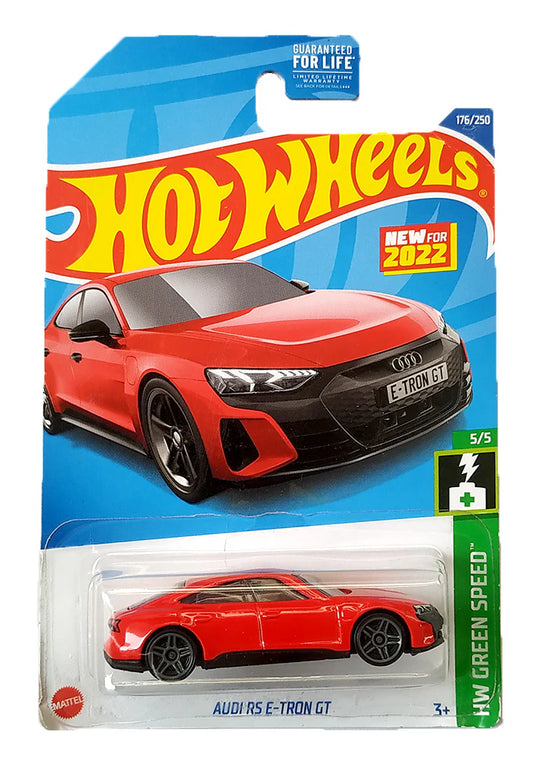 Hot Wheels Exclusives Audi RS E-Tron GT - Red - 2021 Card - 1:64 Diecast Car
