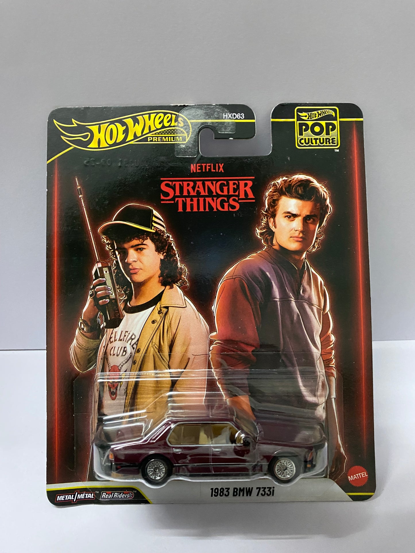Hot Wheels Premium Pop Culture Stranger THINGS-1983 BMW 733I - 1:64 Diecast Car