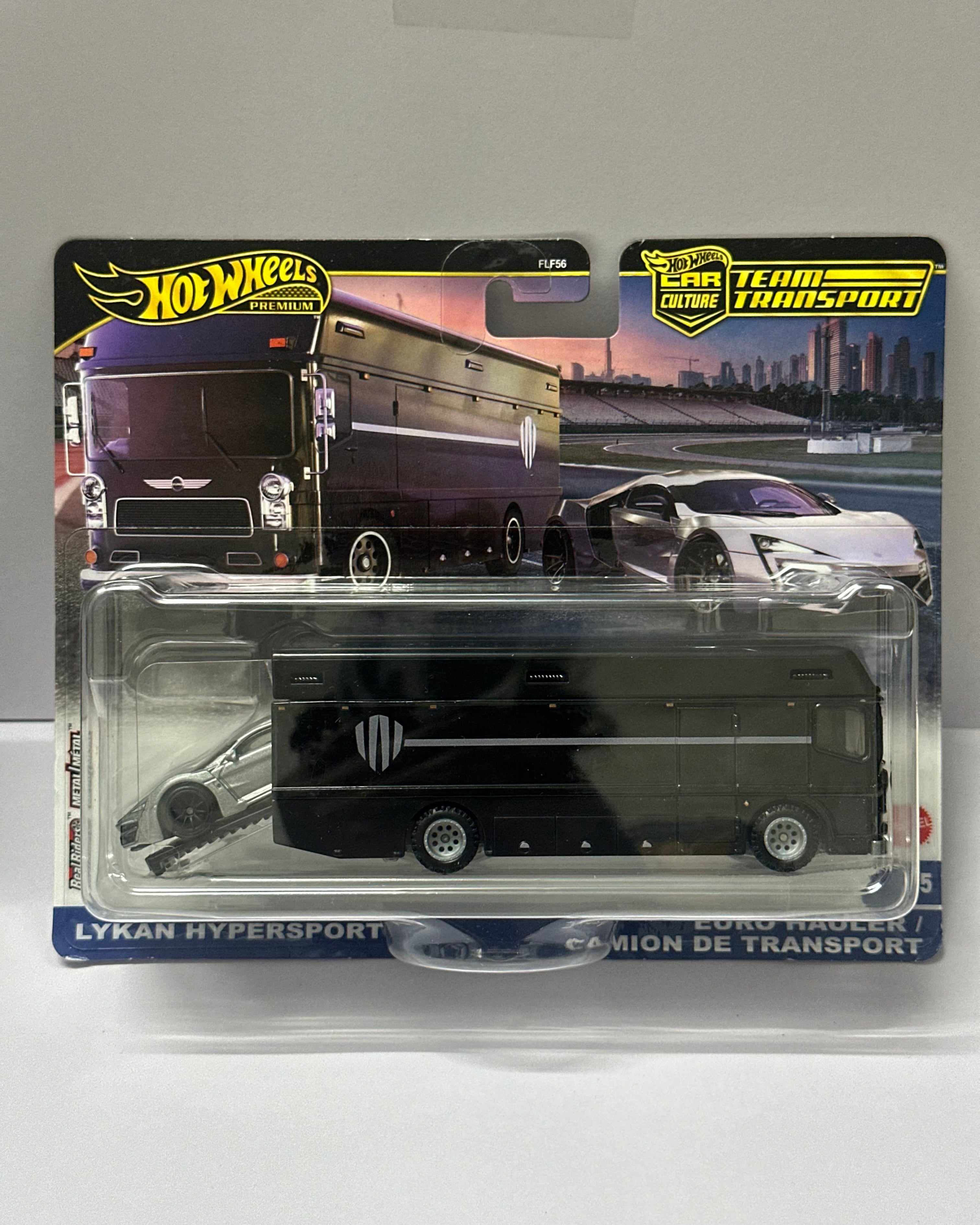 HOT WHEELS TEAM TRANSPORT TEAM TRANSPORT - LYKAN HYPERSPORT / EURO HAULER (IMPORTED)
