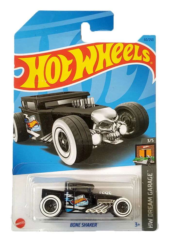Hot wheels-EXCLUSIVES Hot Wheels Bone Shaker - Black - 2021 Card - Indian Diecast Hub