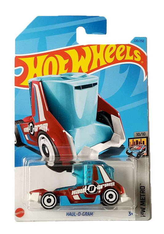 Hot wheels-EXCLUSIVES Hot Wheels Haul-O-Gram - Red / Blue - 2021 Card - Indian Diecast Hub