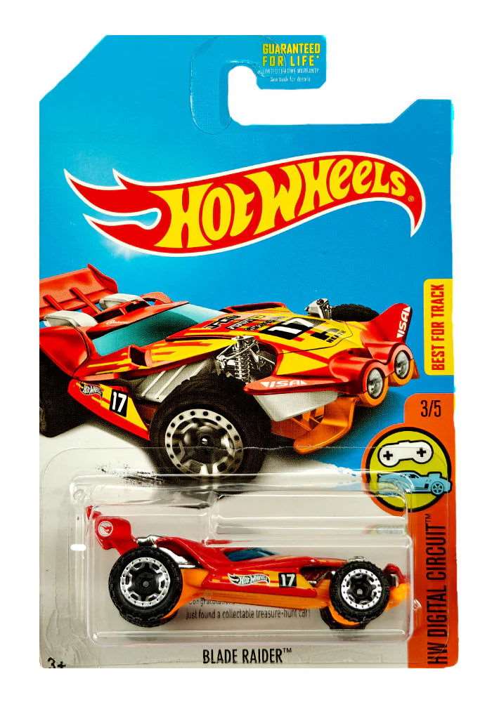 Hot wheels-EXCLUSIVES Hot Wheels Treasure Hunts Blade Raider - Red / Orange - 2015 Card - Indian Diecast Hub