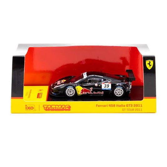 Hot wheels-Ferrari 458 Italia GT3 #39 GT Tour (2011) "Hobby64 Series 1/64
Diecast Model Car by Tarmac Works T64-073-11GTT39 - Indian Diecast Hub