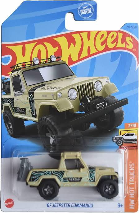 Hot wheels-HOTWEHEELS '67 JEEPSTER COMMANDO - Indian Diecast Hub