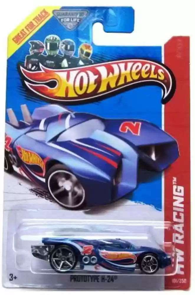 Hot wheels-HOT WHEELS 2013 Hw Racing Treasure Hunt Prototype H24  (Blue) - Indian Diecast Hub