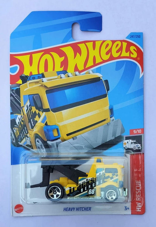 Hot wheels-HOT WHEELS HW RESCUE 9/10 HEAVY HITCHER 2024 EDITION  (Yellow, Pack of: 1) - Indian Diecast Hub