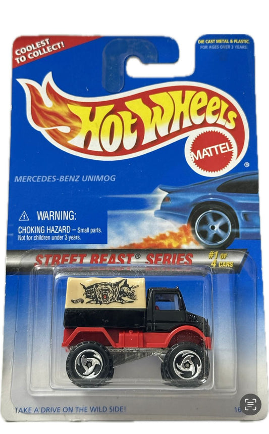 Hot wheels-HOT WHEELS MERCEDES-BENZ UNIMOG (1996 CARD) - Indian Diecast Hub
