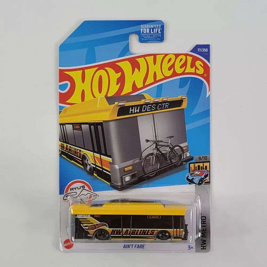 Hot wheels-Hot Wheels - Ain't Fare (Yellow) - Indian Diecast Hub